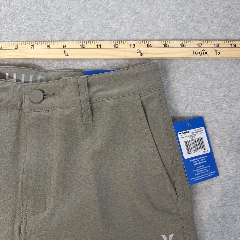 HURLEY Hybrid Walkshort Men's Green Sz28 Quick Dry Polyester spandex Golf Shorts